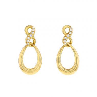 Mellerio pendants earrings in yellow gold and diamonds