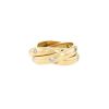 Cartier Trinity medium model ring in yellow gold and diamonds - 00pp thumbnail