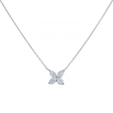 Collar Tiffany 
Co Victoria modelo grande en platino y diamantes Collar Tiffany 
Co Victoria modelo grande en platino y diamantes