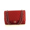Chanel Timeless Maxi Jumbo handbag in red quilted grained leather - 360 thumbnail