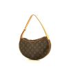 Bolso de mano Louis Vuitton Croissant en lona Monogram marrón y cuero natural - 00pp thumbnail