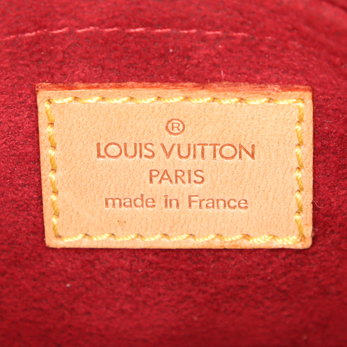 Borsa Louis Vuitton Croissant in tela monogram marrone e pelle naturale - Detail D3