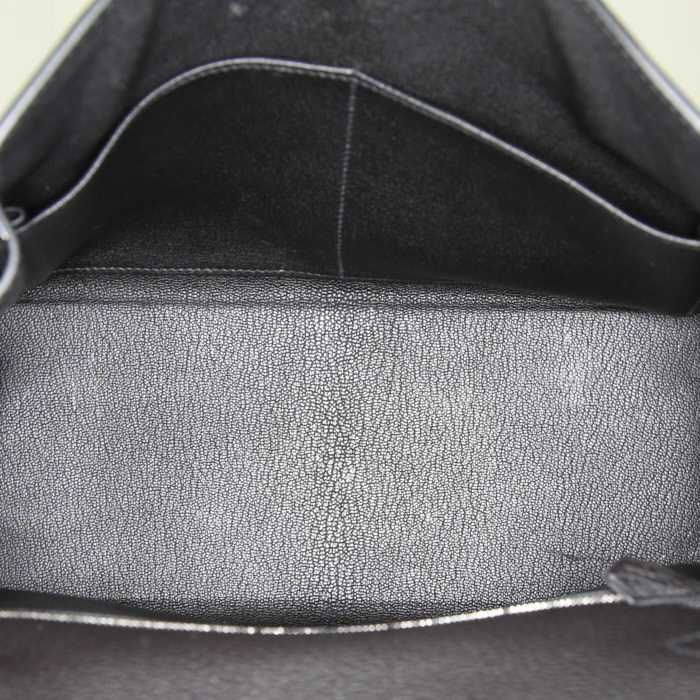Borsa Hermès Kelly 28 cm in pelle togo nera - Detail D3