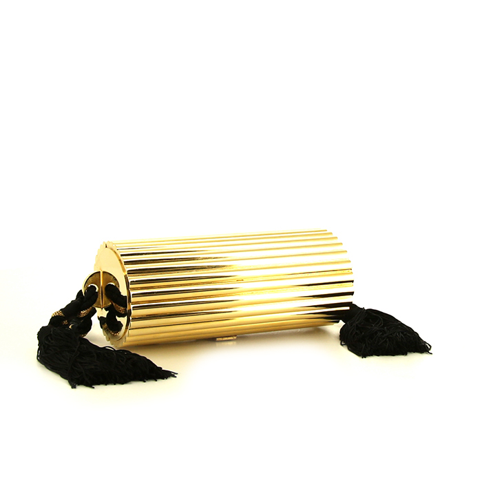 Saint Laurent Opyum Box shoulder bag in gold plexiglas - Detail D3