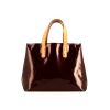 Louis Vuitton Reade handbag in burgundy monogram patent leather and natural leather - 360 thumbnail