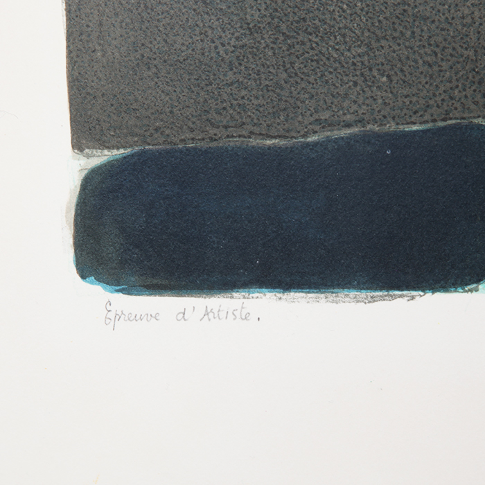 Maurice Estève, "Brandevin", lithograph in colors on paper, artist proof, signed and framed, of 1961 - Detail D2