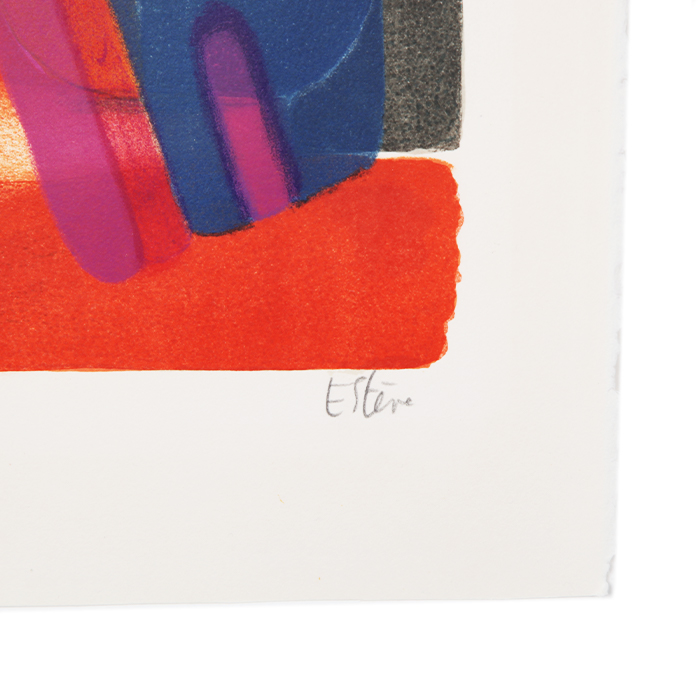 Maurice Estève, "Brandevin", lithograph in colors on paper, artist proof, signed and framed, of 1961 - Detail D3