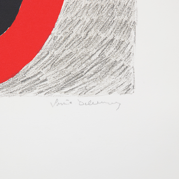 Sonia Delaunay, "Composition orphique", grande lithographie en couleurs sur papier, épreuve d'artiste numérotée et signée, de 1972