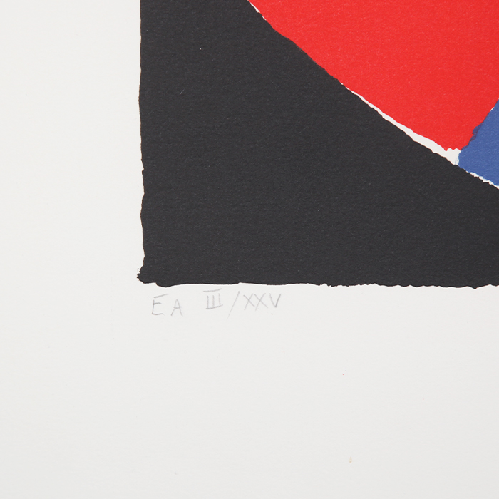 Sonia Delaunay, "Composition orphique", great lithograph in colors on paper, artist proof numbered and signed, of 1972 - Detail D3