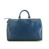 Louis Vuitton Speedy 35 handbag in blue epi leather - 360 thumbnail