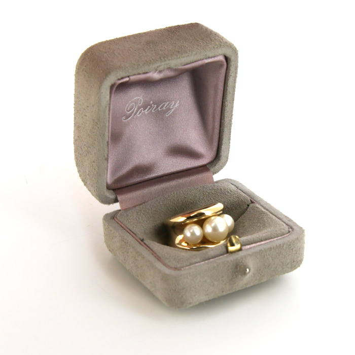 Poiray Fidji 1990's ring in yellow gold and cultured pearls - Detail D2