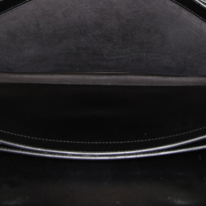 Borsa portadocumenti Hermès Sac à dépêches in pelle box nera - Detail D2