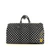 Borsa weekend Louis Vuitton Keepall Editions Limitées in tela a scacchi distorted nera e bianca - 360 thumbnail