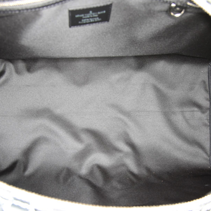 Borsa weekend Louis Vuitton Keepall Editions Limitées in tela a scacchi distorted nera e bianca - Detail D3