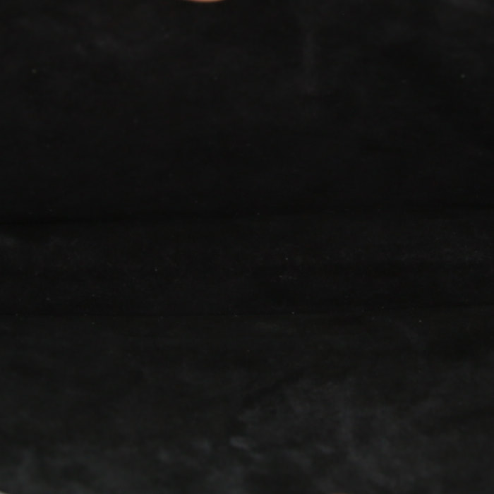 Bolso bandolera Saint Laurent Sunset en cuero negro y ante negro - Detail D3