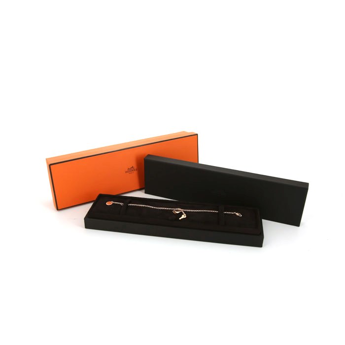 Hermès Kelly Clochette bracelet in pink gold