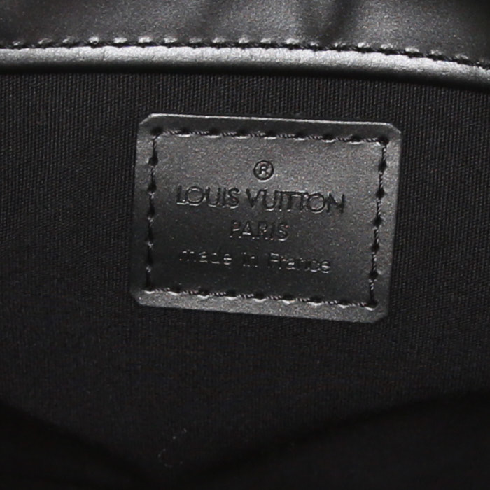 Bolso de mano Louis Vuitton Fowler en cuero Monogram azul y cuero natural - Detail D3