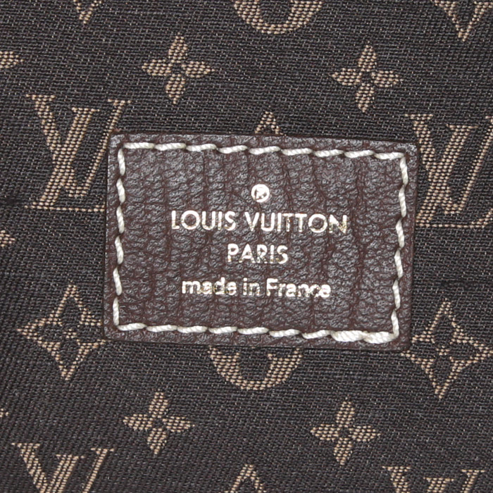 Louis Vuitton Saumur shoulder bag in brown monogram canvas Idylle and brown leather - Detail D3