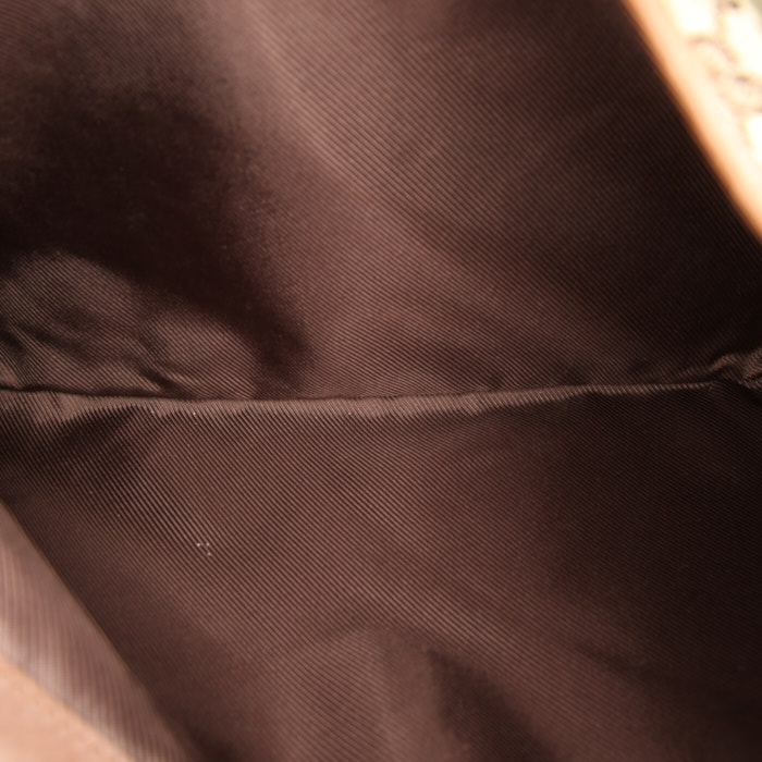 Sac à main Gucci Jackie vintage en toile monogram beige et cuir marron - Detail D2