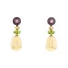 Bulgari Mediterranean Eden  pendants earrings in yellow gold,  amethysts and peridots - 00pp thumbnail