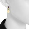 Paire de pendants d'oreilles Bulgari Mediterranean Eden  en or jaune,  améthystes, péridots et diamants - Detail D1 thumbnail