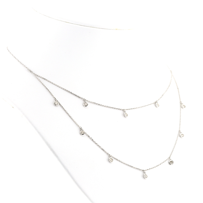 Collar Messika en oro blanco y diamantes - Detail D1