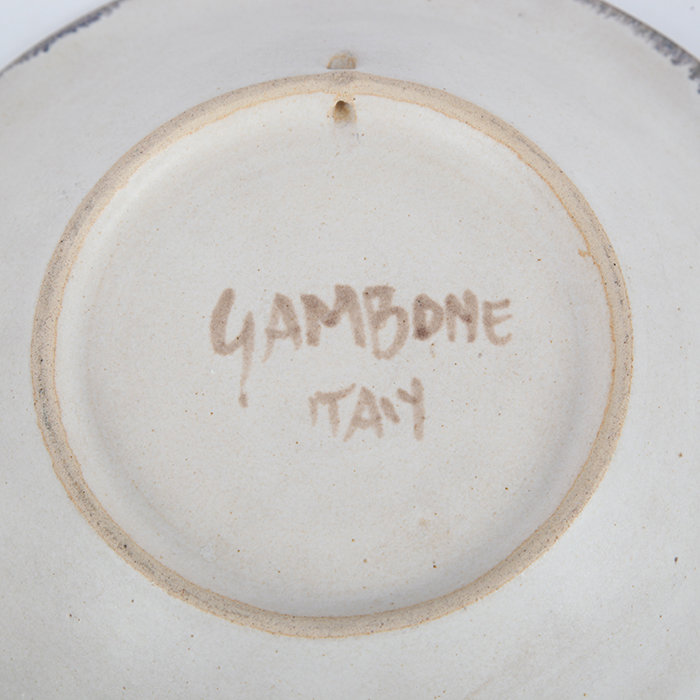 Bruno Gambone, grande coupe, en grès émaillé, signée, des années 1960/1970 - Detail D4