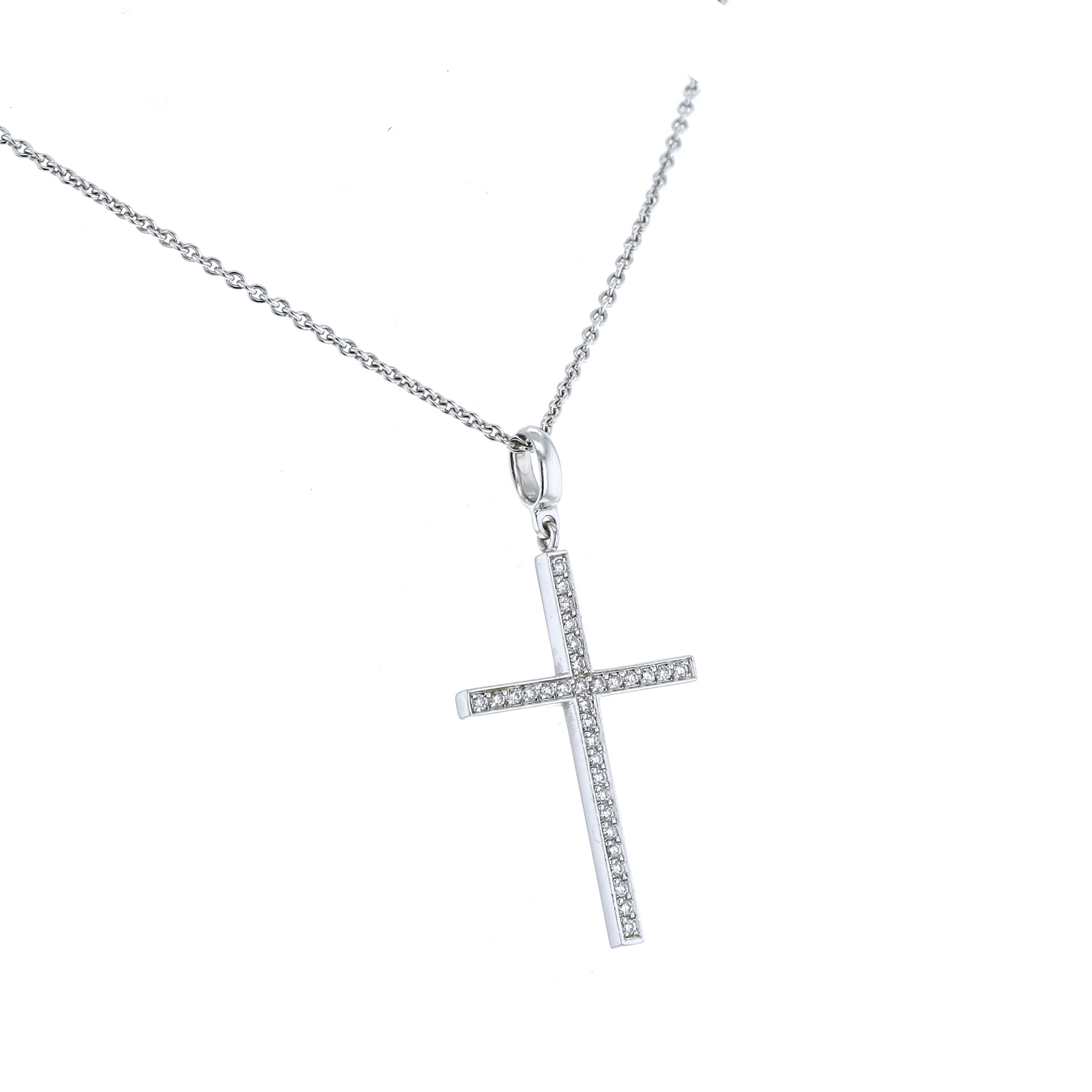 Chaumet necklace in white gold and diamonds - Detail D2