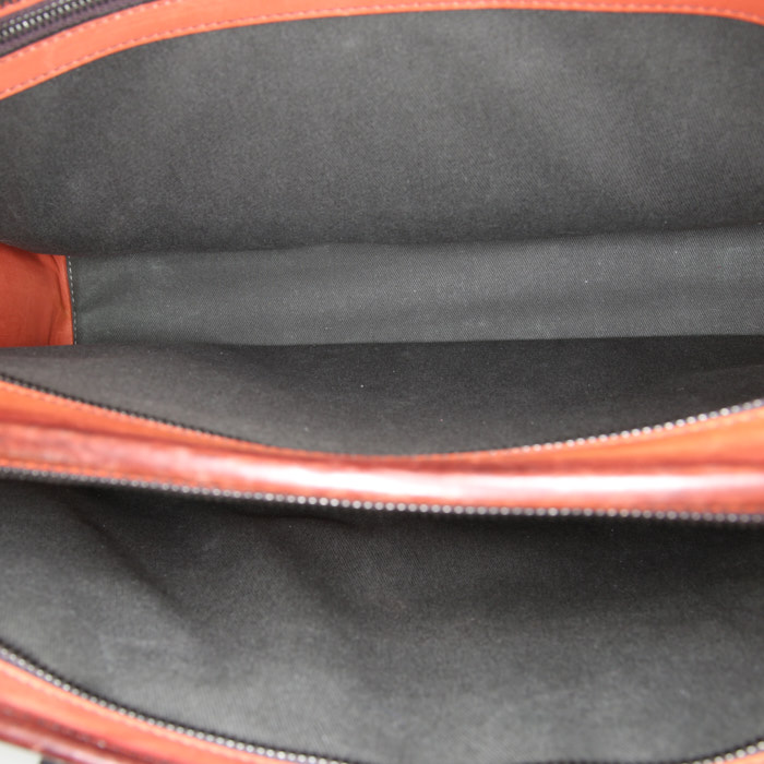Berluti Deux jours briefcase in brown shading leather - Detail D2