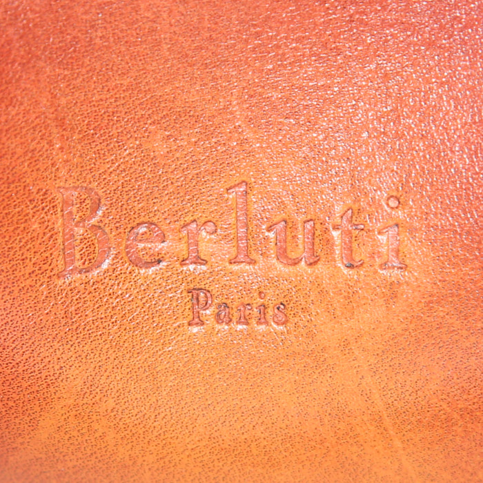 Berluti Deux jours briefcase in brown shading leather - Detail D3