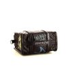 Shopping bag Balenciaga Bazar shopper modello piccolo in pelle nera con decoro graffiti - Detail D5 thumbnail