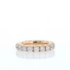 Half-flexible wedding ring in rose gold and diamonds (2,76 carat) - 360 thumbnail