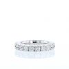 Half-flexible wedding ring in white gold and diamonds (2,86 carat) - 360 thumbnail
