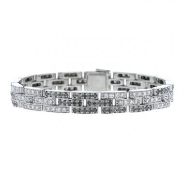 Bracelet souple Cartier Maillon Panthère en or blanc et diamants