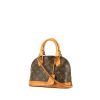 Sac bandoulière Louis Vuitton Alma BB en toile monogram marron et cuir naturel - 00pp thumbnail