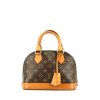 Louis Vuitton Alma BB shoulder bag in brown monogram canvas and natural leather - 360 thumbnail