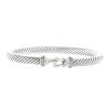 Opening David Yurman Cable Buckle bangle in silver and diamonds - 00pp thumbnail