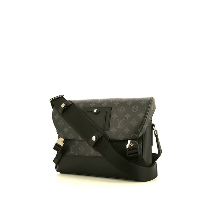 Louis+Vuitton+Voyager+Silver+Hardware+Messenger+Bag+PM+Black+Canvas for  sale online