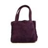 Chanel Vintage handbag in purple suede and purple furr - 360 thumbnail
