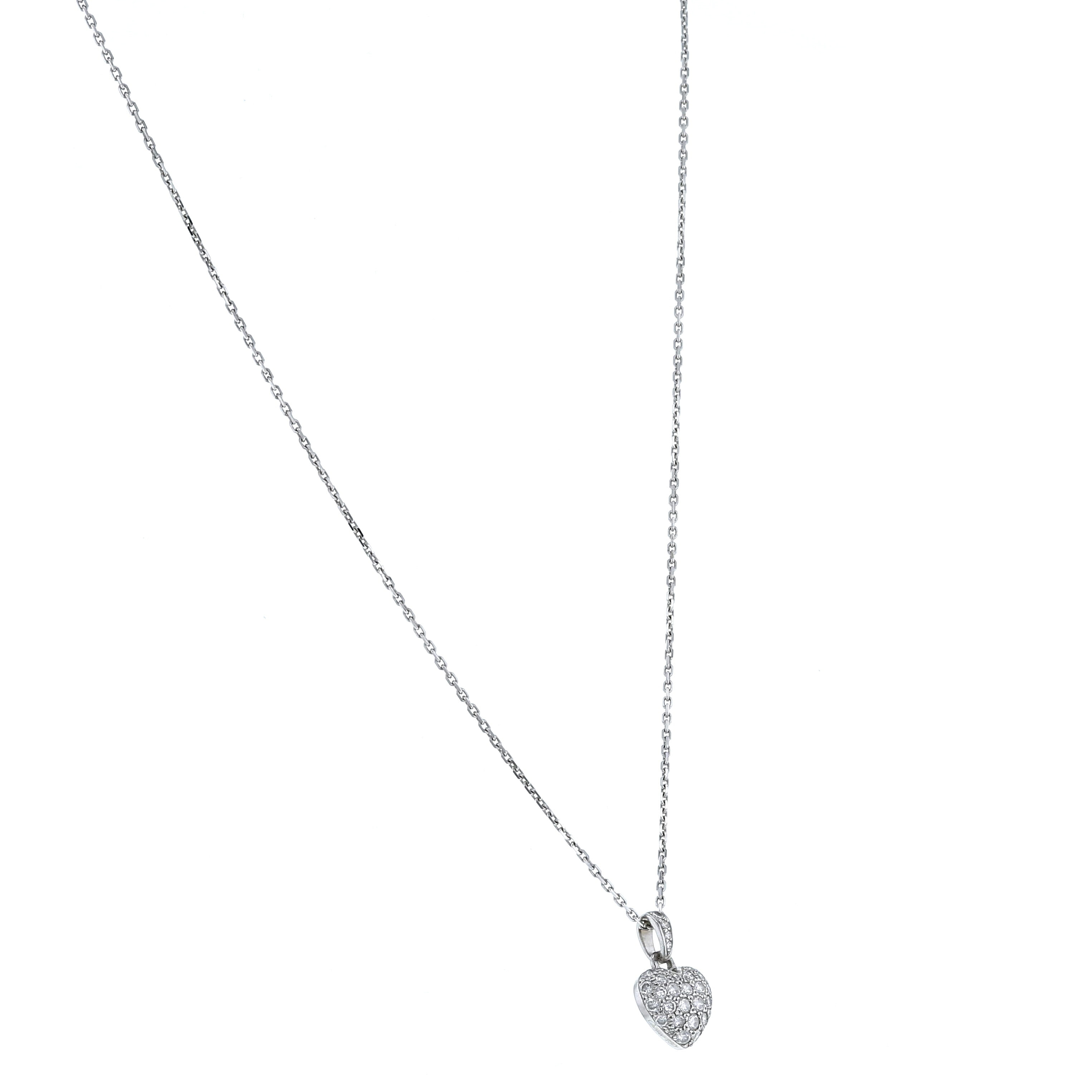 Colgante Cartier Coeur et Symbole en oro blanco y diamantes - Detail D1