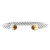 David Yurman Cable Classique bangle in silver,  14 carats yellow gold and citrines - 00pp thumbnail