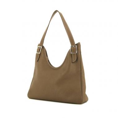 Bolso de mano Hermes Massai en cuero togo marrón etoupe