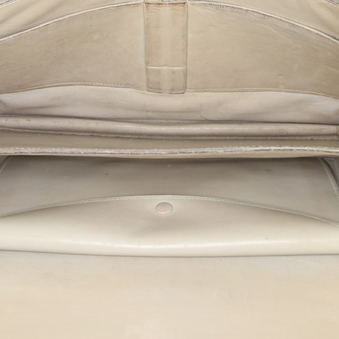 Sac à main Hermes Cordeliere en cuir box gris - Detail D2