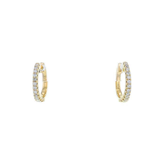 Orecchini A Cerchio In Oro Giallo 14K Lucido – Gioielli Decadence Di Alta Qualità