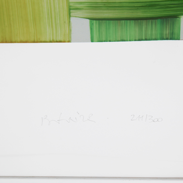 Bernard Frize, "Caisse", impression digitale en couleurs sur papier, signée, numérotée et encadrée, de 2013 - Detail D2