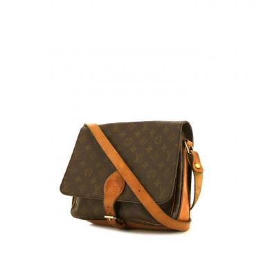 borsa a tracolla louis vuitton trocadero in tela monogram marrone e pelle  naturale