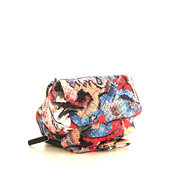 Zaino Chanel Sac à dos in tela trapuntata multicolore con motivo - Detail D4