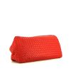 Sac cabas Bottega Veneta Fourre-tout en cuir intrecciato rouge - Detail D4 thumbnail