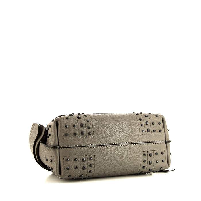 Borsa a tracolla Tod's Wave in pelle grigia - Detail D5