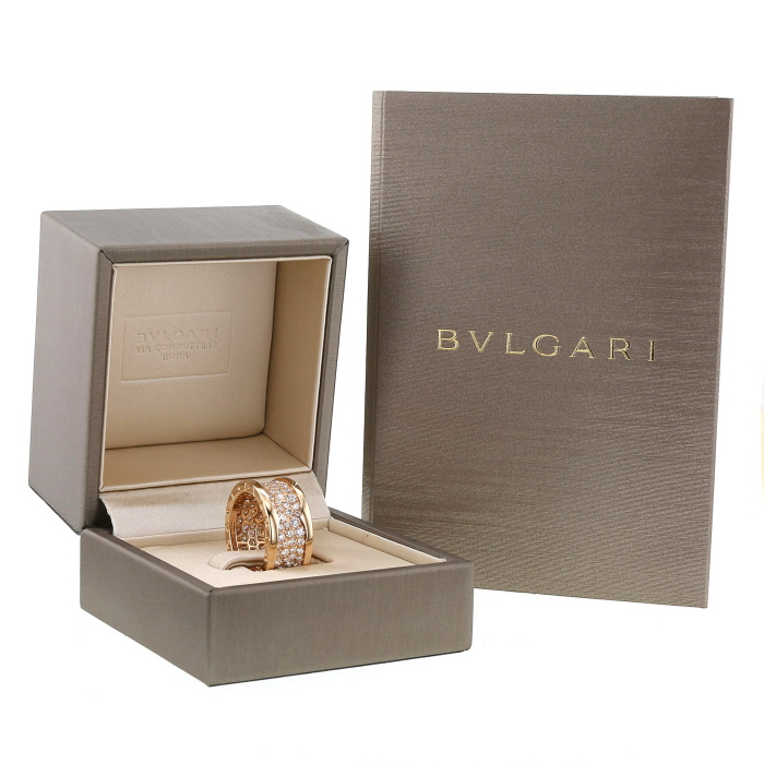 Bulgari B.Zero1 ring in pink gold and diamonds - Detail D2
